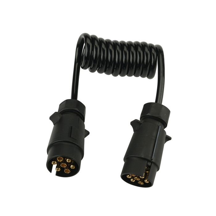 Släpvagnskabel Spiral 7-pol Han/Han 1,5 m Autozone